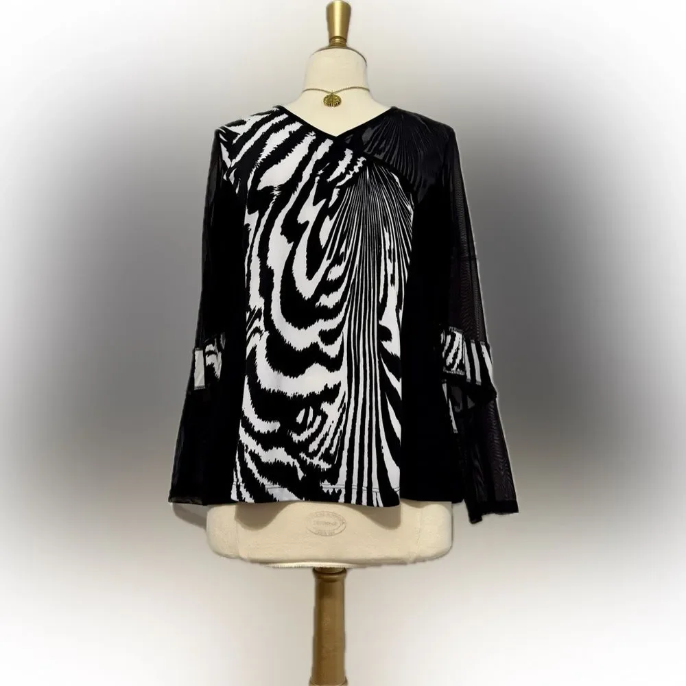 Picadilly Fashions black & white top! - Picture 4 of 14
